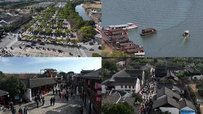 常熟沙家浜风景区冬日航拍
