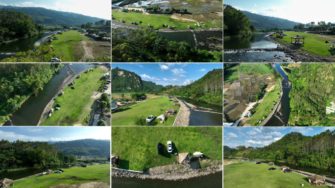 露营基地航拍素材 原创4K