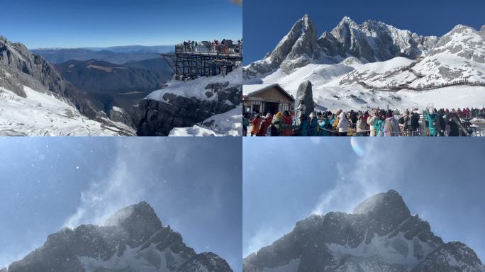 4K云南丽江风景玉龙雪山