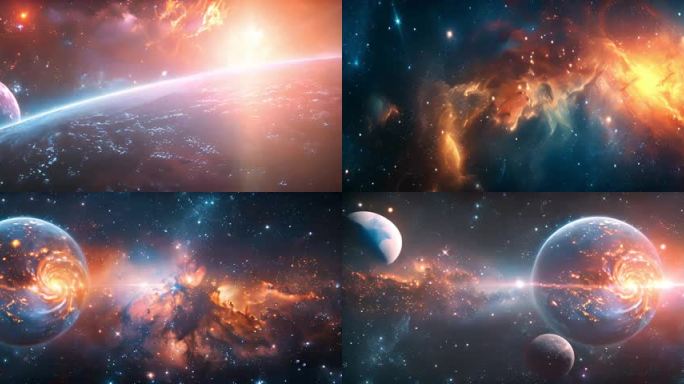 宇宙外太空星球星云