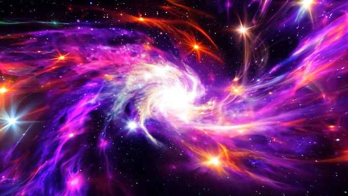 炫彩星云宇宙爆炸时空隧道