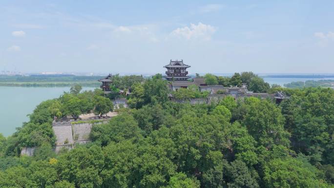 4k航拍江苏镇江北固山