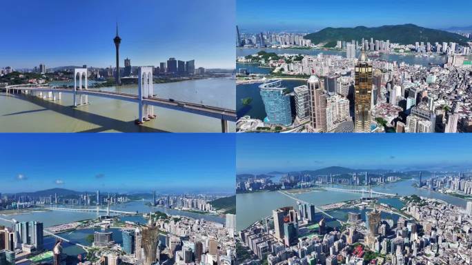 4k珠海湾仔横琴澳门合集航拍