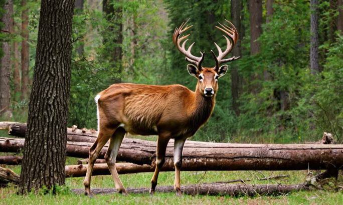 森林里的梅花鹿 4K