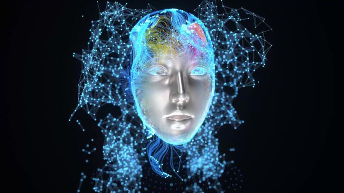 HD科技感智慧大脑数字人对话人工智能头像