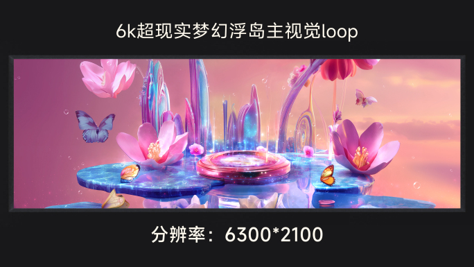6k超现实梦幻浮岛主视觉loop