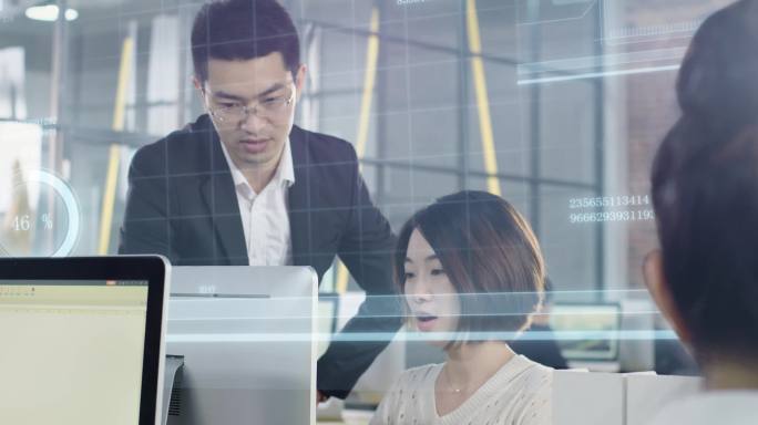 4K科技合成商务办公空间