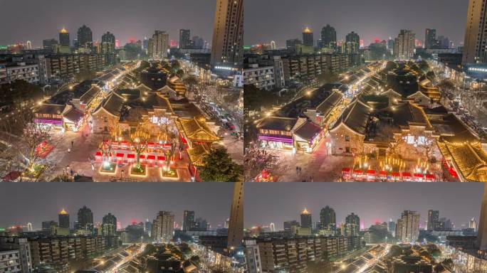 宁波南塘老街夜景延时