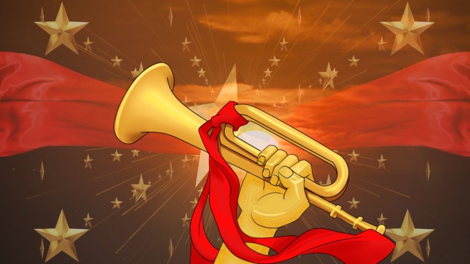 《红星闪闪》舞台背景