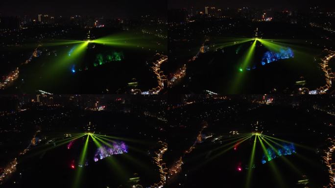 长江路 夜间 风景 航拍 镇江 景点