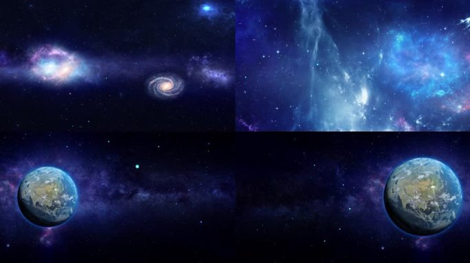 宇宙星空穿梭到地球_6K