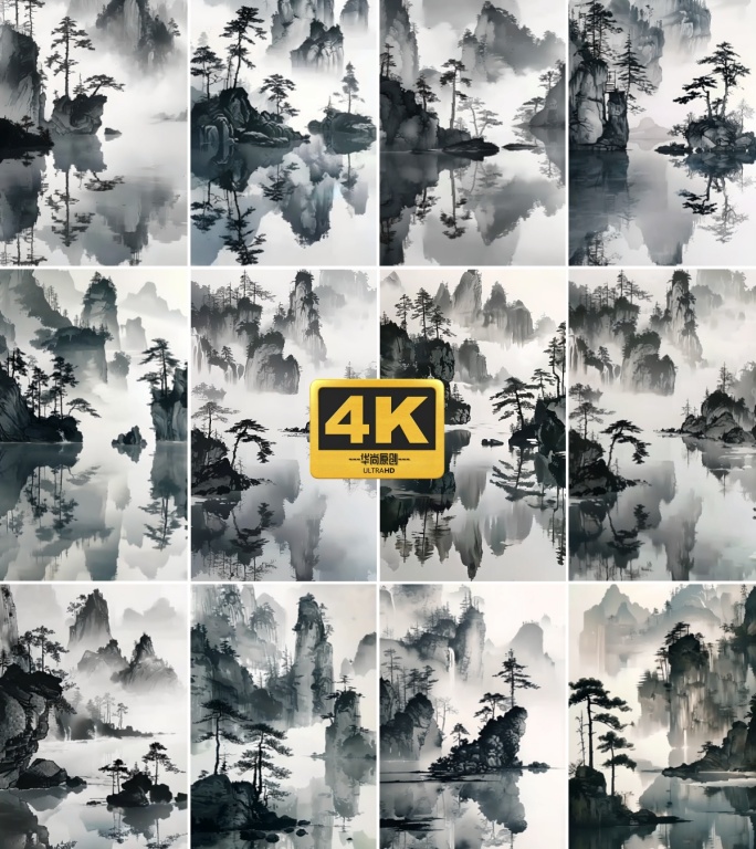 4k竖屏动态意境水墨国风山水【合集】