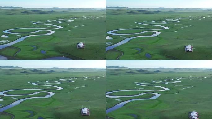 黎明航拍莫尔格勒河晨雾24731(16)