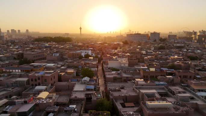 4K新疆喀什古城昆仑塔喀什全景合集20