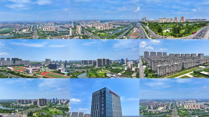 4K原创航拍赣榆区政府城区