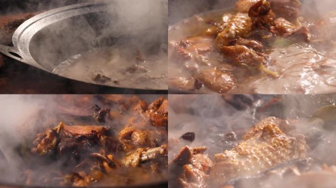 美食 铁锅炖大鹅 农家院 东北特色菜