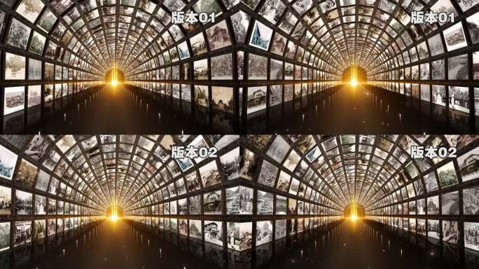 时间隧道照片展示AE模板