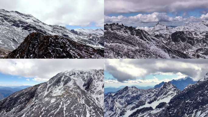 云南山峰雪山航拍