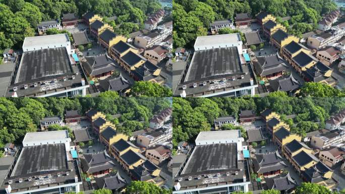 4K航拍龙山公园-龙泉寺