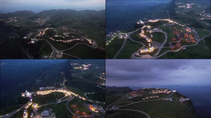 湖南湘西里耶镇八面山夜景
