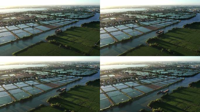 苏州吴江同里古镇航拍