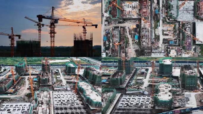 5K繁忙的建筑工地延时摄影