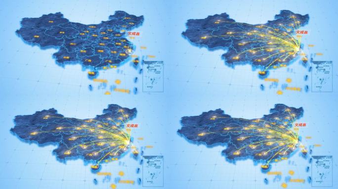 温州市文成县辐射全国网络地图