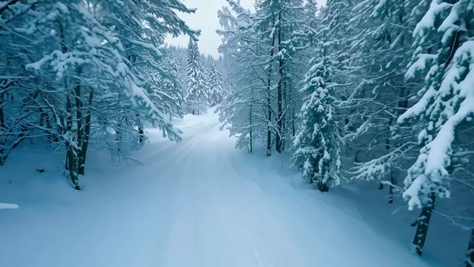 大雪小雪冬天寒冷东北冬季吉林雾凇冬天风景