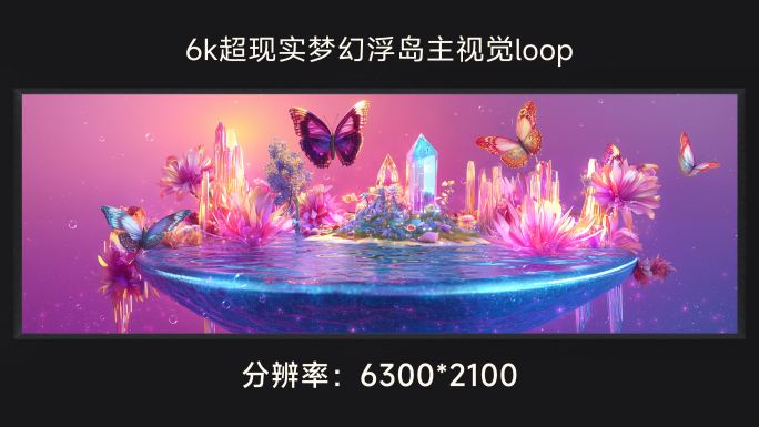 6k超现实梦幻浮岛主视觉loop