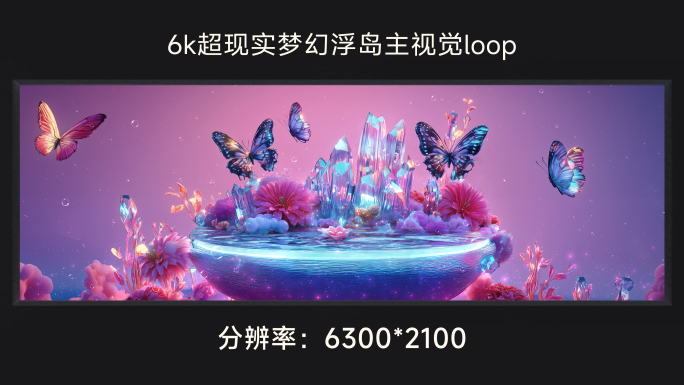 6k超现实梦幻浮岛主视觉loop