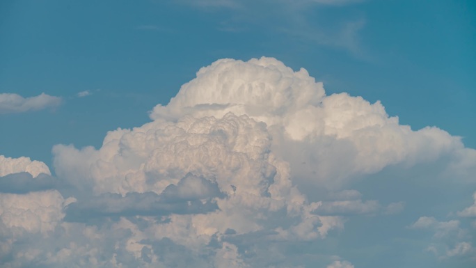 云景积雨云蓝天白云延时视频