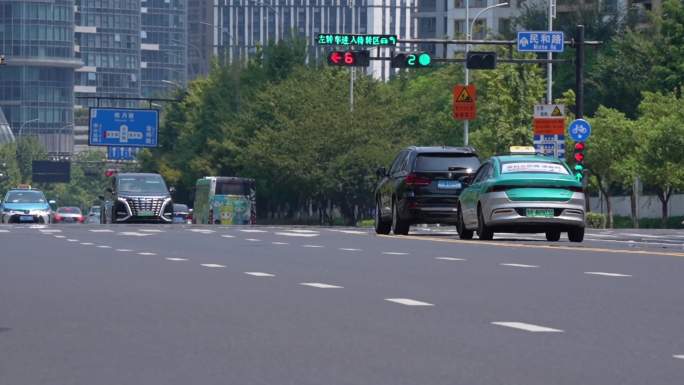 城市马路街道高温热浪