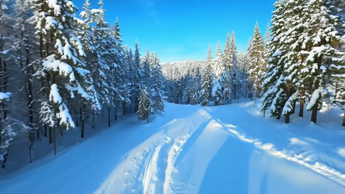 大雪小雪冬天寒冷东北冬季吉林雾凇冬天风景