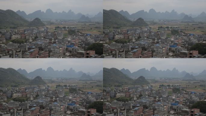 高层拍摄城市大景