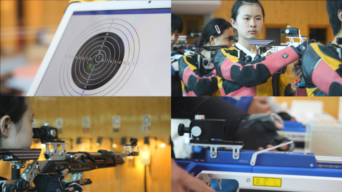 气步枪射击训练为国争光