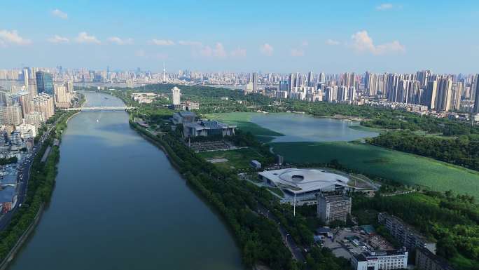 【原创4K】航拍武汉琴台月湖龟山