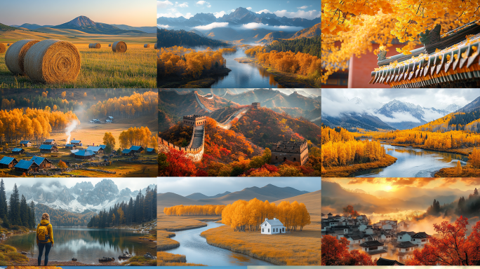 秋景立秋秋分秋季秋叶秋风唯美空镜处暑