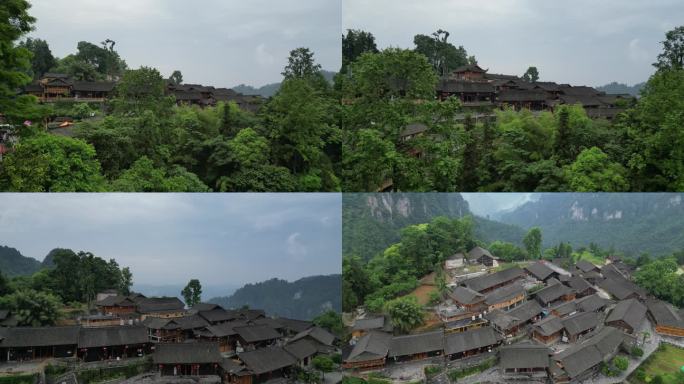 湘西十八洞村航拍素材