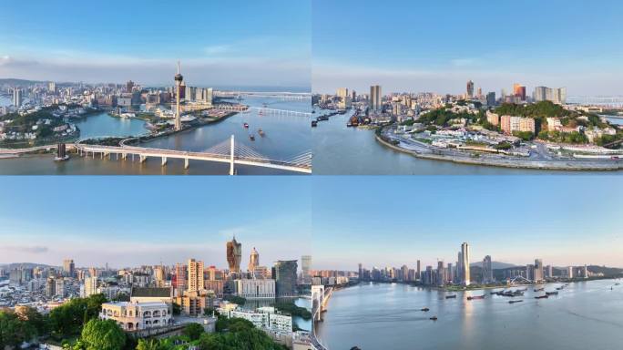 4k珠海湾仔横琴澳门合集航拍