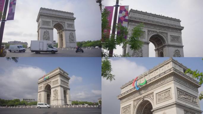法国巴黎奥运会凯旋门4k