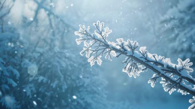 大雪小雪冬天寒冷东北冬季吉林雾凇冬天风景