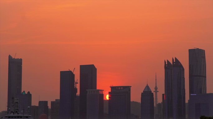 城市日出