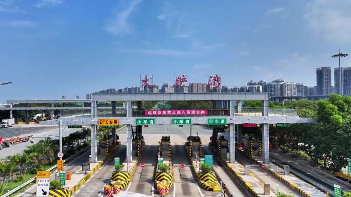 4k深圳妈湾跨海通道周围航拍