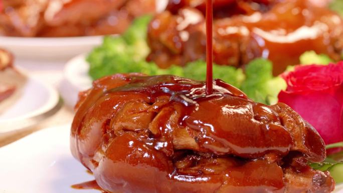 猪脚羊蹄美味手撕猪蹄猪蹄大餐美味佳肴