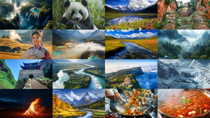 4K高帧率四川旅游宣传素材合集