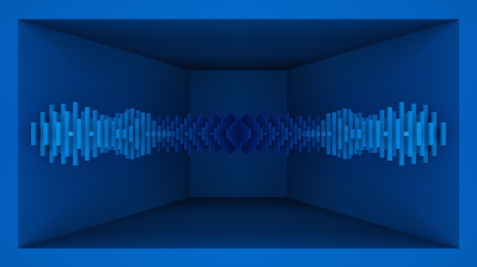 【裸眼3D】蓝色动感节奏几何炫酷节奏空间