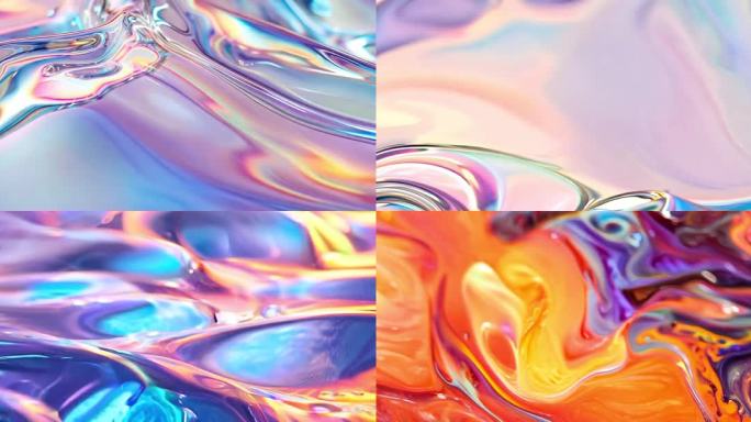抽象流体艺术 彩色流体