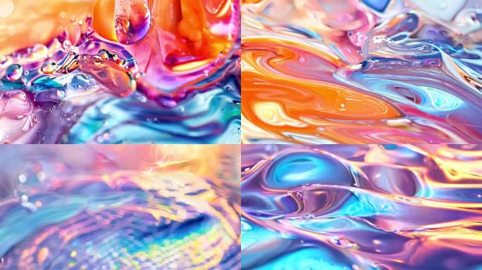 彩色流体艺术抽象概念广告创意短片