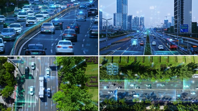 5G智慧交通 无人驾驶 科技城市