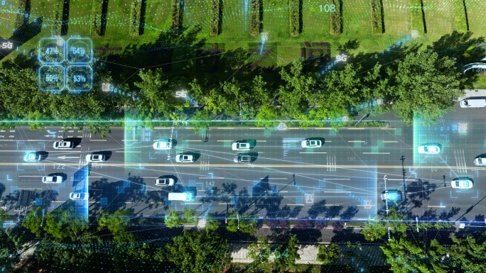 5G智慧交通 无人驾驶 科技城市